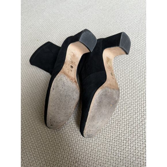 $575 Stuart Weitzman Niki 60 Suede Boots Black Sock 7.5 Great Condition - Picture 7 of 10